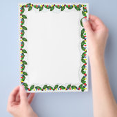 Holly Lights Kerststationery Flyer (Hand)