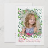 Holly Lijst Photo Holiday Card Feestdagenkaart (Voorkant / Achterkant)