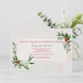 Holly Lijst Shower Invitation Kaart (Staand voorkant)