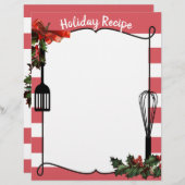 Holly maakt kerstvakantierecept letterhead (Voorkant / Achterkant)