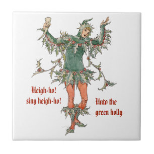 Holly man Walter Crane Flowers uit Shakespeare Tegeltje