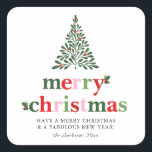 Holly Merry & Bright Christmas<br><div class="desc">Un design de Noël lumineux et amusant à envoyer à la famille et aux amis!</div>