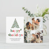 Holly Merry & Bright Holiday Kaart (Staand voorkant)