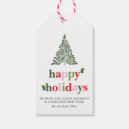 Holly Merry & Bright Holiday Kaart Cadeaulabel