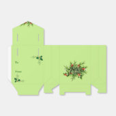 Holly Merry Christmas Favor Box Bedankdoosjes (Uitgevouwen)