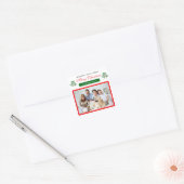 Holly Merry Christmas - Vierkante Sticker (Envelop)