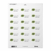 Holly Merry-kerstadreslabel Etiket (Full Sheet)