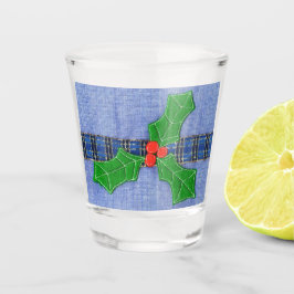 Holly, met rode bessen shot glas