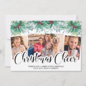 Holly Mistletoe 3 Foto met Kerstmis, script Feestdagenkaart (Voorkant)