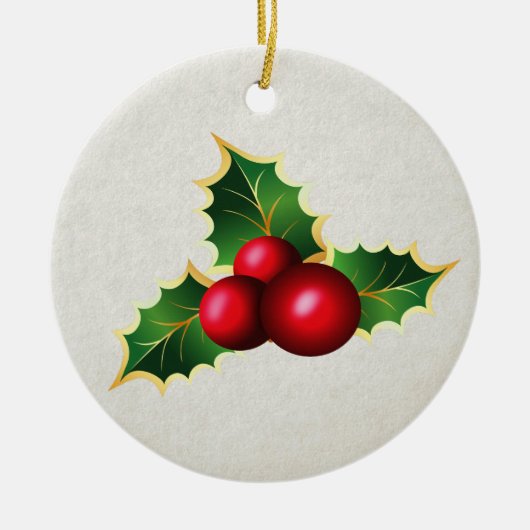 Holly Mistletoe Ornament (Voorkant)