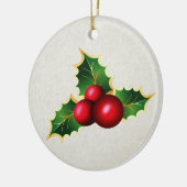 Holly Mistletoe Ornament (Links)