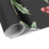 Holly Mistletoe Pattern Cadeaupapier (Rol Hoek)