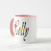 Holly, Nom, Logo, Mug Combo Rose (Devant gauche)
