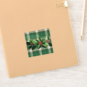 Holly op Kerstmis Plaid 5 Sticker