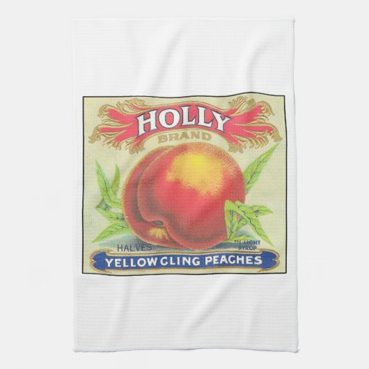 Holly Paches Fruit Crate Label Theedoek (Verticaal)