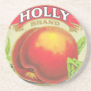 Holly Paches  Fruit Crate Label Zandsteen Onderzetter