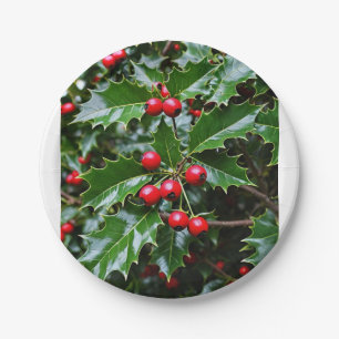 Holly papier borden papieren bordje