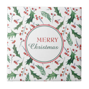 Holly Pattern kerst Tegeltje