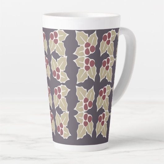Holly Pattern Latte Mok (Rechterhoek)