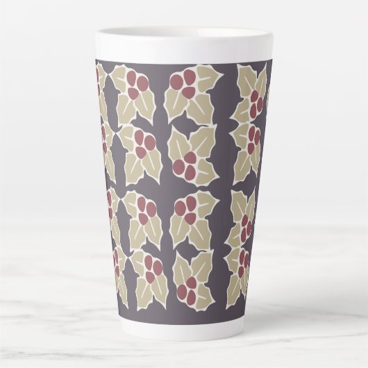 Holly Pattern Latte Mok (Voorkant)