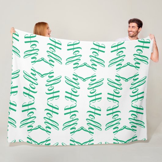"Holly" Personalized Fleece Blanket (In situ)