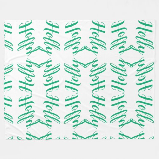 "Holly" Personalized Fleece Blanket (Voorkant (Horizontaal))
