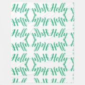 "Holly" Personalized Fleece Blanket Deken (Voorkant)