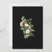 Holly Pine Blanc Floral Hiver Mariage Invitation (Dos)