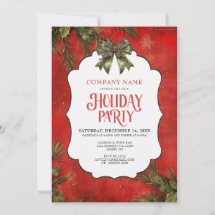 Holly Pine Company Christmas Party Invitation