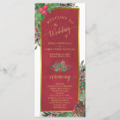 Holly & Pine Elegante Kerstmis of Vakantie Bruilof Programma (Voorkant)