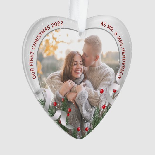 Holly & Pine Silver Frame Photo Nouveaux mariés 1e (devant)