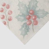Holly & Pine Winter Botanical Background Decoupage Tissuepapier (Detail)