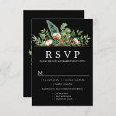 Holly Pine Winter Wedding RSVP maaltijdopties (Voorkant / Achterkant)