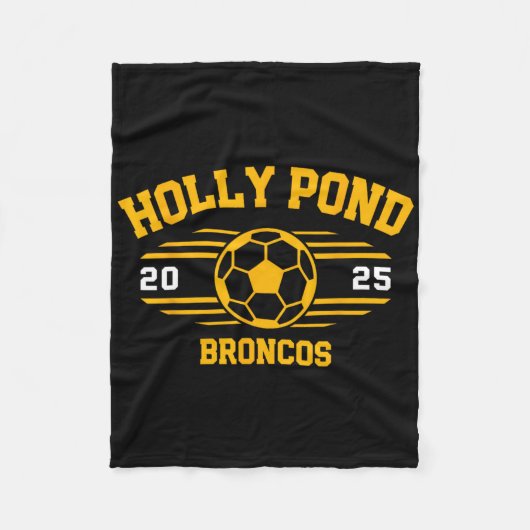 Holly Pond Broncos Soccer Byll 2025  Fleece Deken (Voorkant)