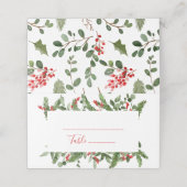 Holly Red Berry kerstbruiloft (Buitenkant ongevouwen)