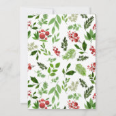 Holly Red Berry Kerstmis Modern Weddenschap Bedank (Achterkant)