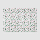 Holly Red Berry-kerstpatroon Tissuepapier (Voorkant)