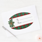 Holly Red Green Plaid Custom Sticker (Envelop)