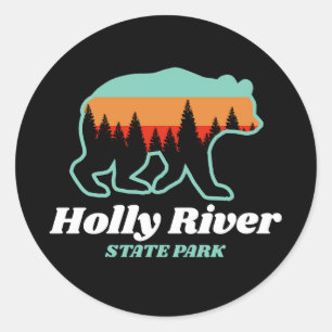 Holly River State Park West Virginia Beer Retro Ronde Sticker