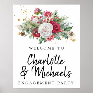 Holly Roos Gold Engagement Party Poster