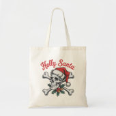 Holly Skull Tote Bag (Voorkant)