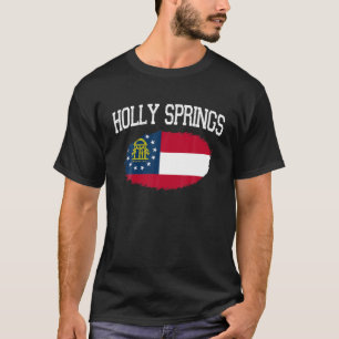 HOLLY SPRINGS GA GEORGIA Flag USA Sports M T-shirt