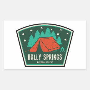 Holly Springs National Forest Mississippi Camping Rechthoekige Sticker