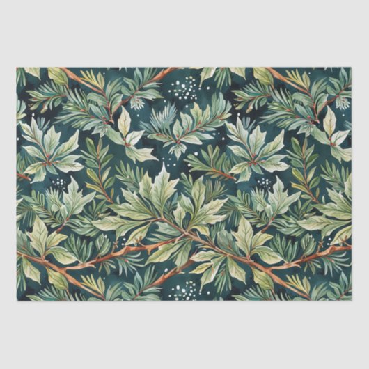 Holly, Spruce, Sneeuwgroen Tissuepapier (Voorkant)