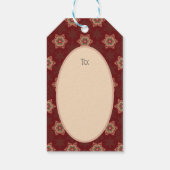 Holly Star Red Traditioneel Kerstcadeau Label Cadeaulabel (Achterkant)