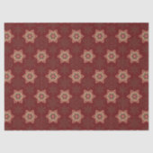 Holly Star Traditioneel Kerstrood Tissuepapier (Voorkant)