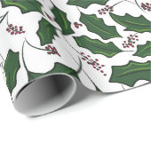 Holly tak en bes cadeaupapier (Rol Hoek)