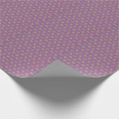 Holly tak witte stippen paarse cadeaupapier (Hoek)