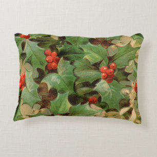 Holly Tree Kerstvakantie Vintage Accent Kussen
