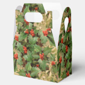 Holly Tree Kerstvakantie Vintage Bedankdoosjes (Geopend)
